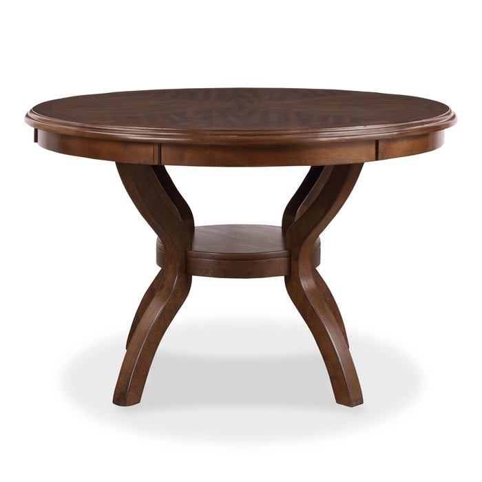 Cori Round Dining 5 Pc Set-Brown Cherry