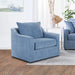 Sylvie Swivel Chair-Blue Slate