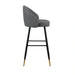 Oliver Gray Vegan Leather Bar Chair (2 Per Carton)