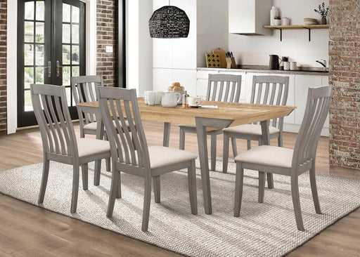 Nogales 5-piece Rectangle Dining Set Acacia and Coastal Grey image