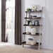 Farmhouse Leaning Bookcase in White/Oak image