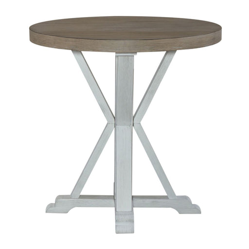 Liberty Furniture Summerville Round End Table in Soft White Wash image