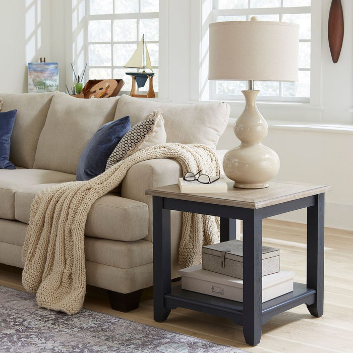 Liberty Furniture Summerville End Table in Navy