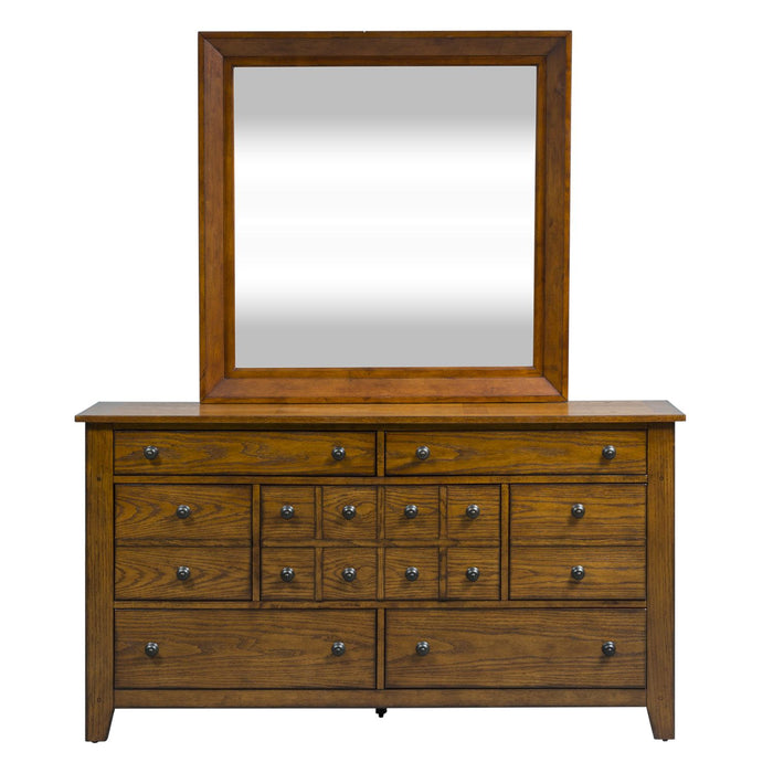Grandpas Cabin Queen Sleigh Bed, Dresser & Mirror, Chest, Night Stand