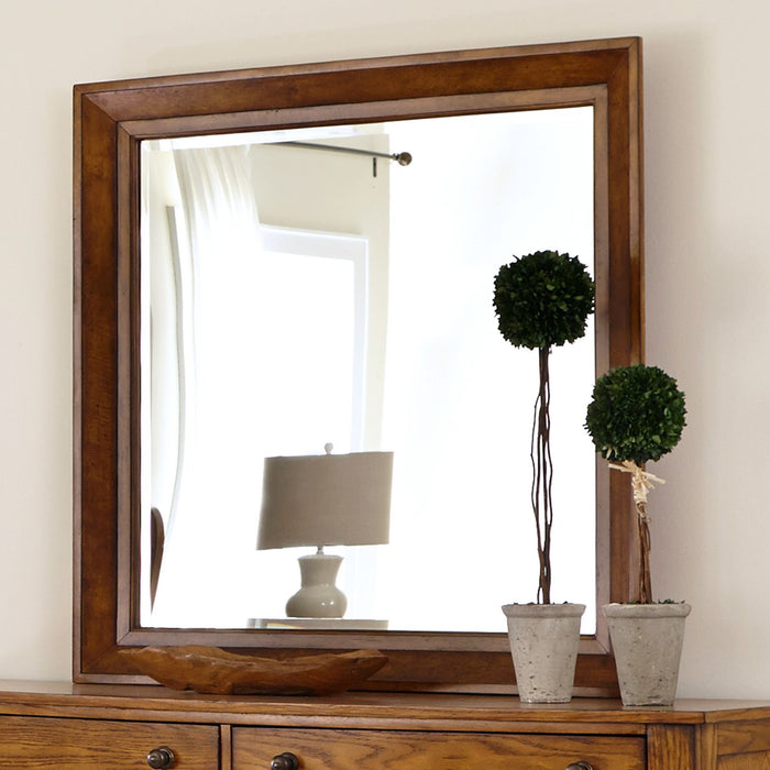 Grandpa's Cabin Mirror in Age Oak image