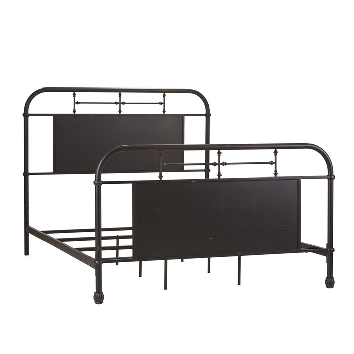 Vintage Series Queen Metal Bed in Black