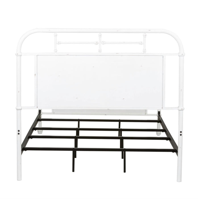 Vintage Series Full Metal Bed in Antique White