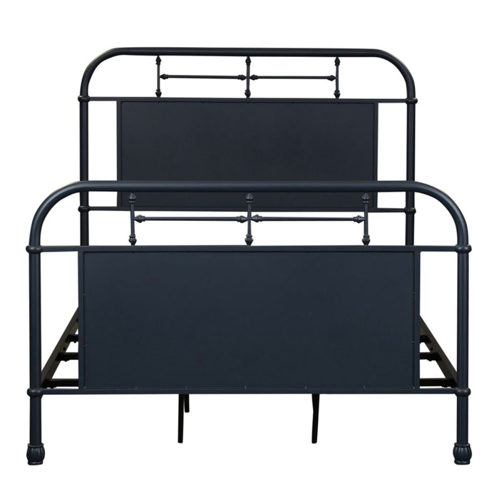 Vintage Series Full Metal Bed in Navy