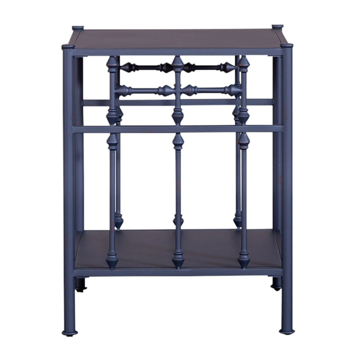 Liberty Furniture Vintage Series Open Nightstand in Navy