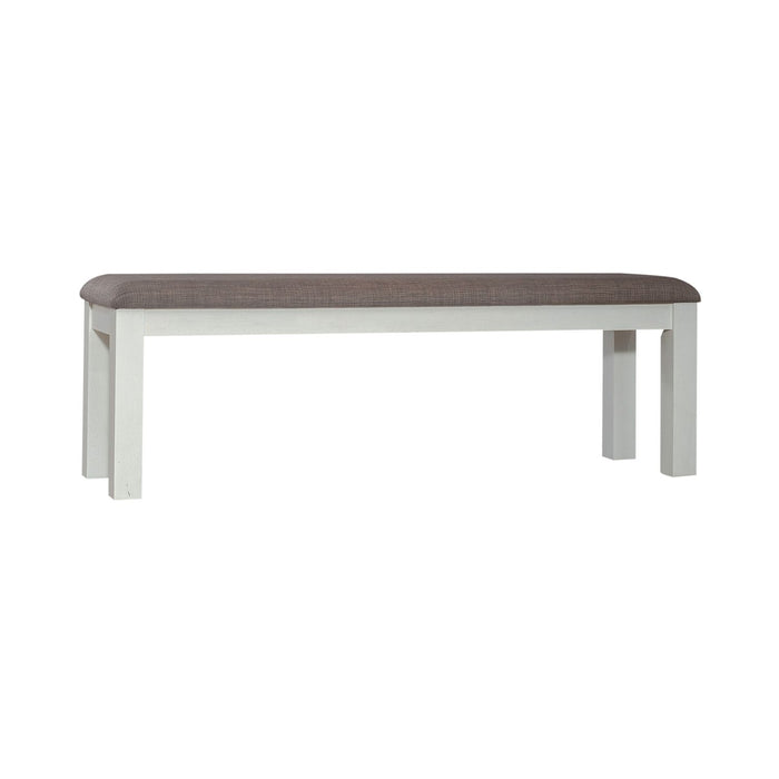 Brook Bay Uph Dining Bench in Textured White