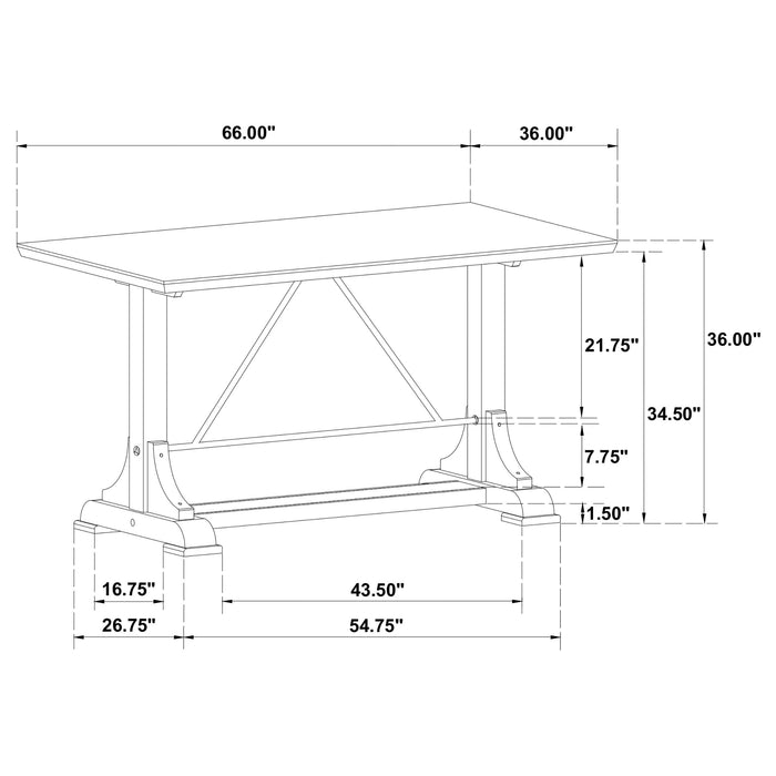 Aldrich 5 Pc Counter Height Dining Set