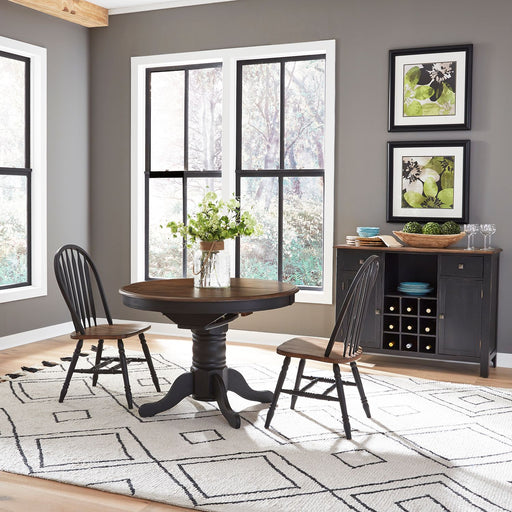 Carolina Crossing 3 Piece Pedestal Table Set image