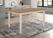 Kirby Rectangular Dining Table with Butterfly Leaf Natural and Rustic Off White image