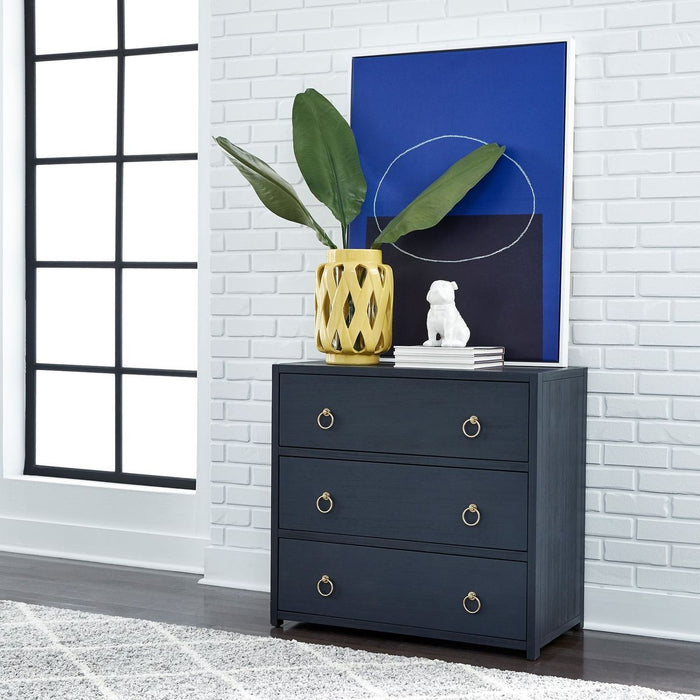 Liberty Furniture Midnight Accent Cabinet in Wire Brushed Denim