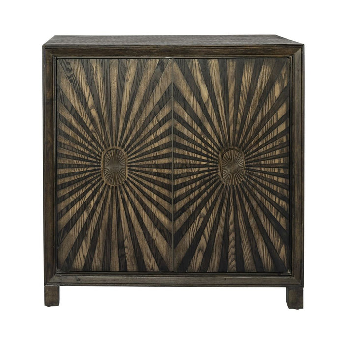 Liberty Furniture Chaucer 2 Door Wine Accent Cabinet in Aged Whiskey image