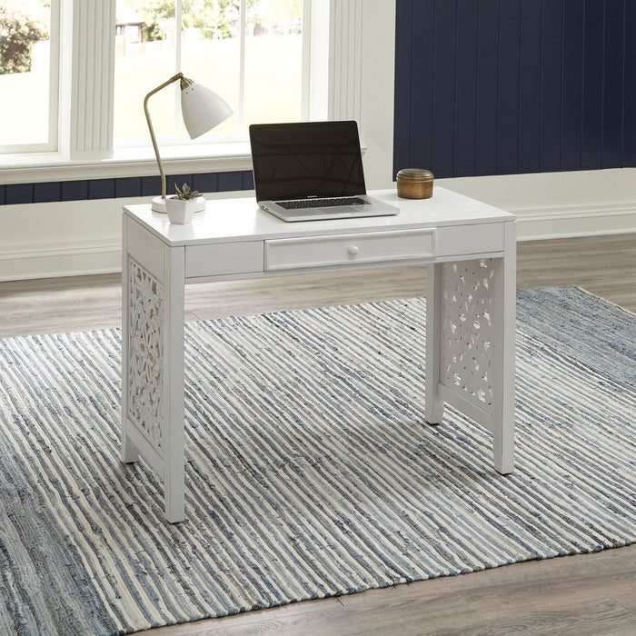 Liberty Furniture Trellis Lane Accent Writing Desk in Weathered White