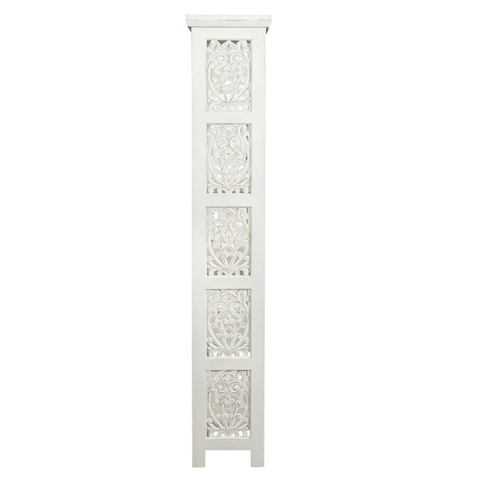 Trellis Lane Accent Bookcase in Weathered White