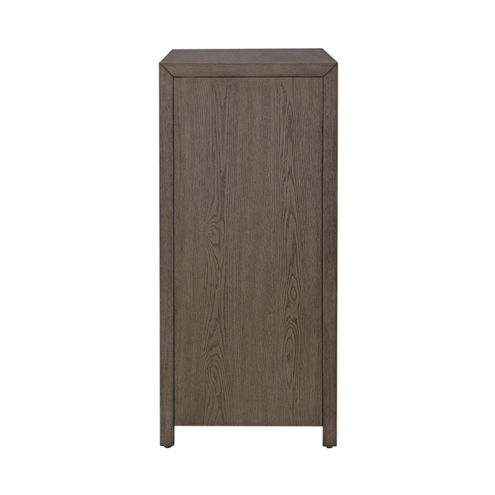 Chatfield Accent Console in Antique White with Tobacco Top EST SHIP TIME APPX 4 WEEKS