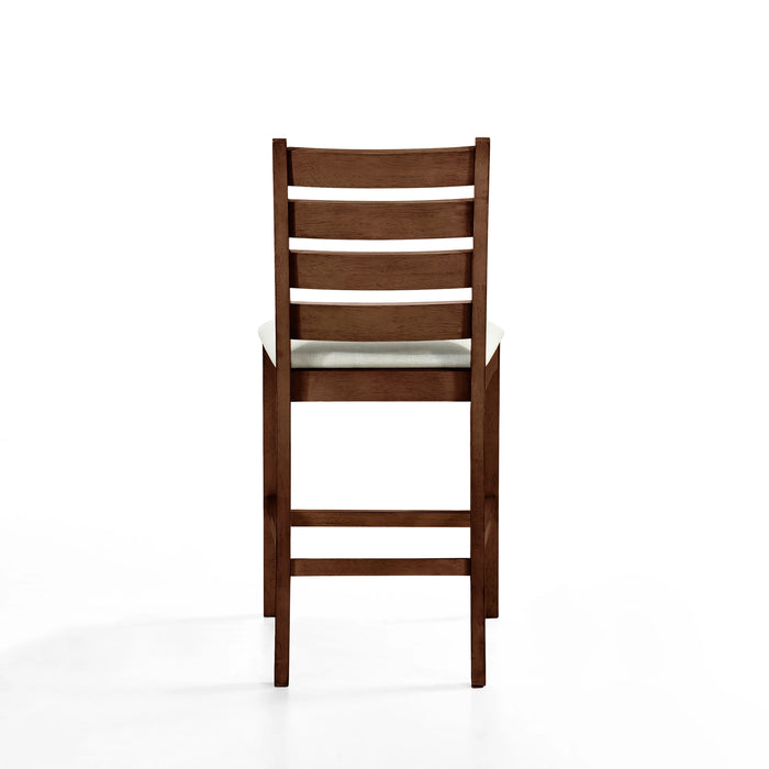 Pascal Ladderback Counter Chair (2 Per Carton)-Walnut