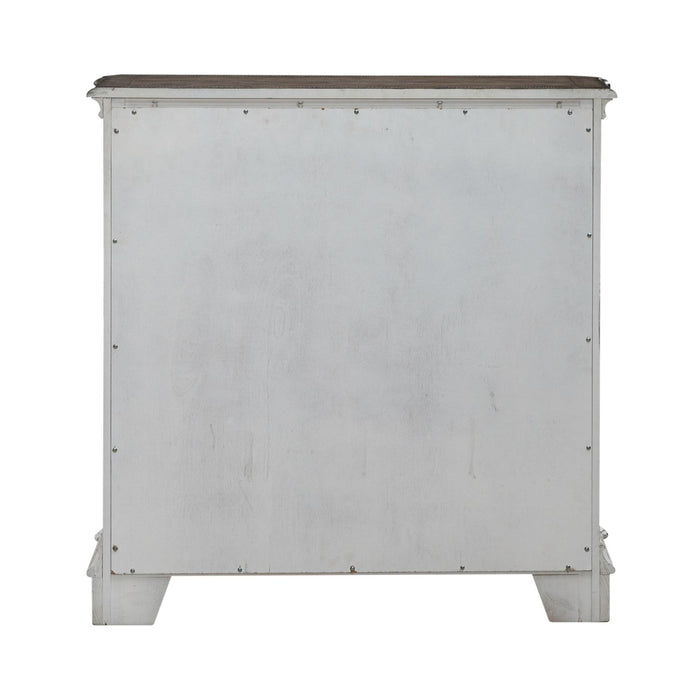 Magnolia Manor Accent Cabinet in Antique White & Weathered Bark EST SHIP TIME APPX 4 WEEKS image
