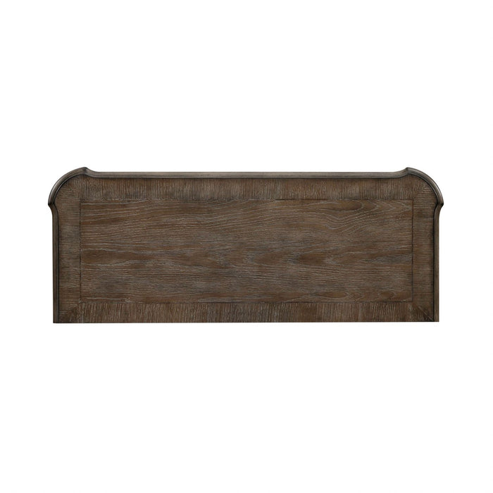Magnolia Manor Accent Cabinet in Antique White & Weathered Bark EST SHIP TIME APPX 4 WEEKS image