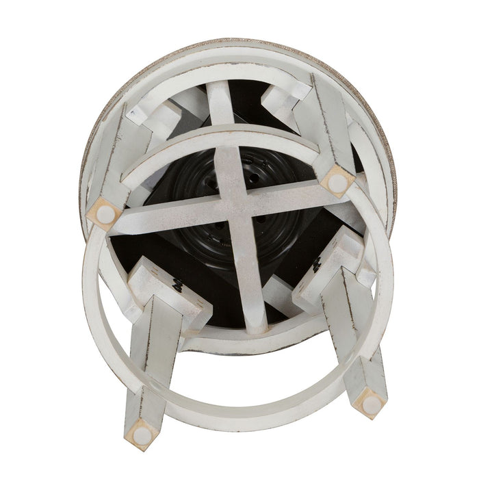 Magnolia Manor Console Swivel Stool in Antique White