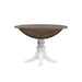 Magnolia Manor Drop Leaf Table in Antique White Base w/ Weathered Bark Tops image