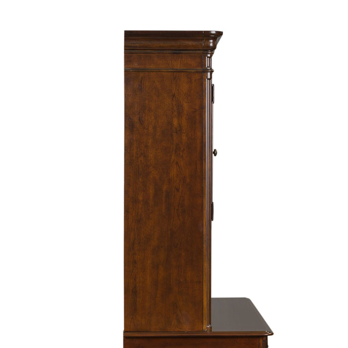 Brayton Manor Jr Executive Credenza Hutch in Cognac