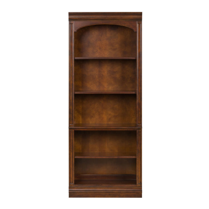 Brayton Manor Jr Executive Open Bookcase in Cognac