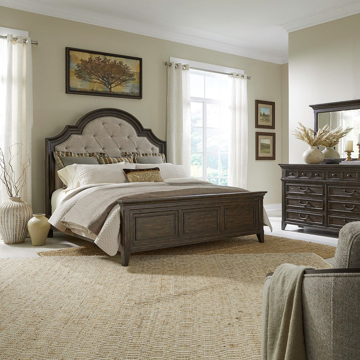 Paradise Valley Queen Uph Bed, Dresser & Mirror image