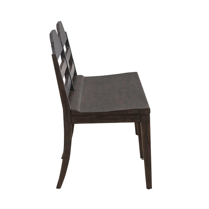 Paradise Valley Ladder Back Bench in Saddle Brown