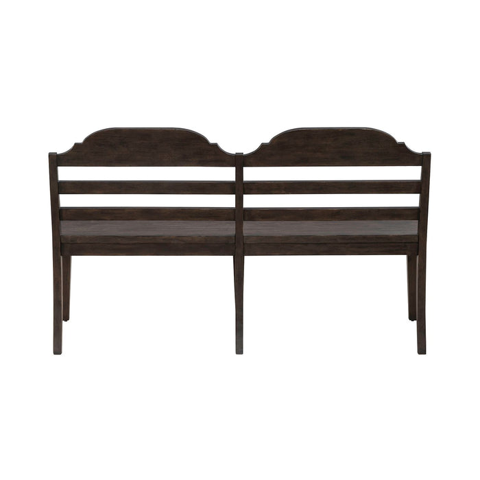Paradise Valley Ladder Back Bench in Saddle Brown