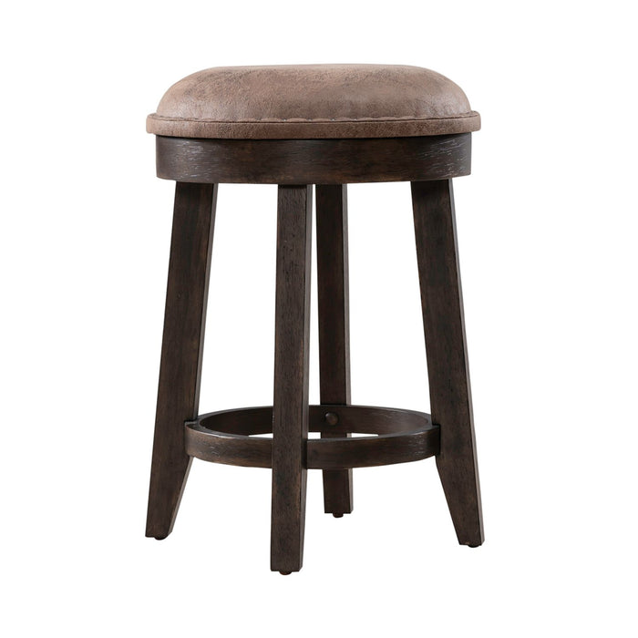 Paradise Valley Upholstered Console Stool (RTA) in Saddle Brown