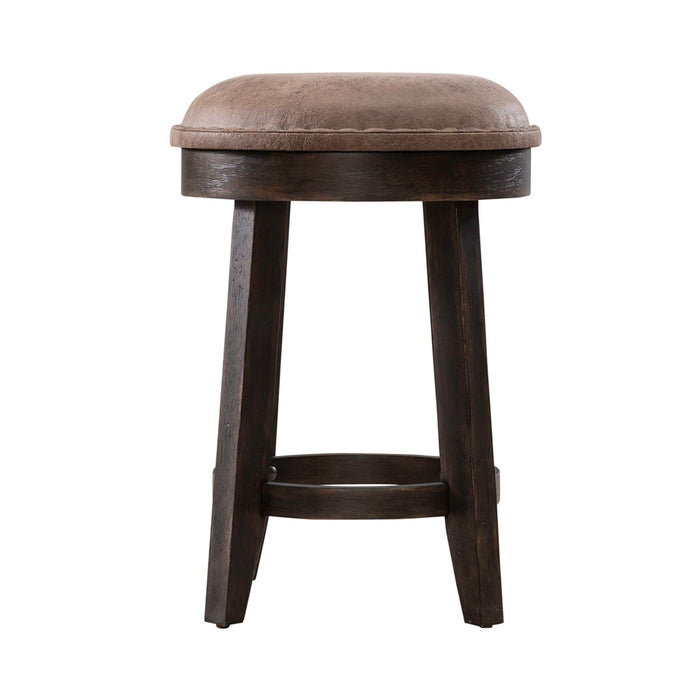 Paradise Valley Upholstered Console Stool (RTA) in Saddle Brown