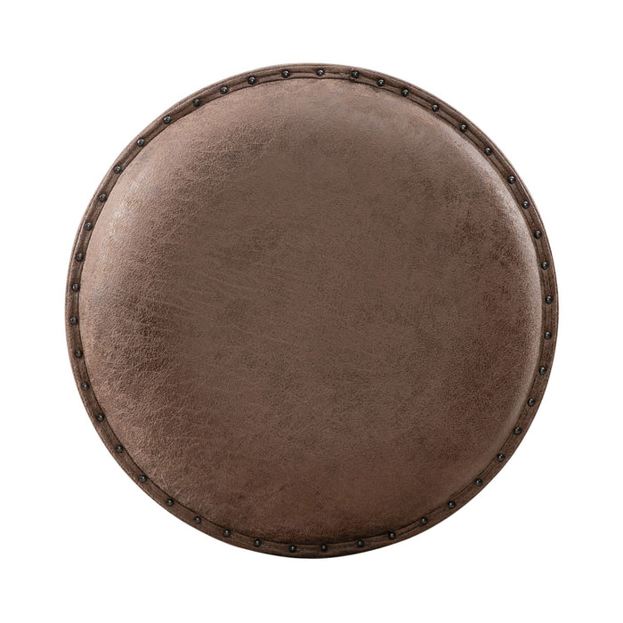 Paradise Valley Upholstered Console Stool (RTA) in Saddle Brown