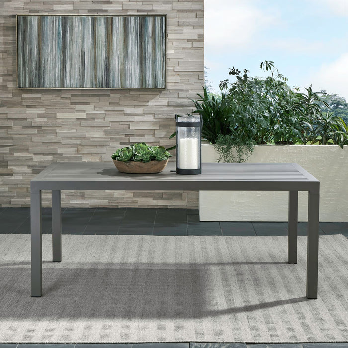 Plantation Key Outdoor Rectangular Leg Table in Granite image