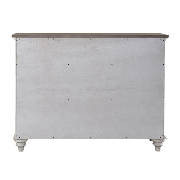 Ocean Isle Buffet in Antique White with Weathered Pine