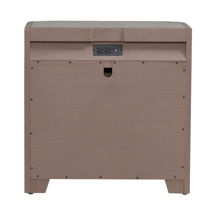South Bend Nightstand w/ Charging Station in Burnished Clay