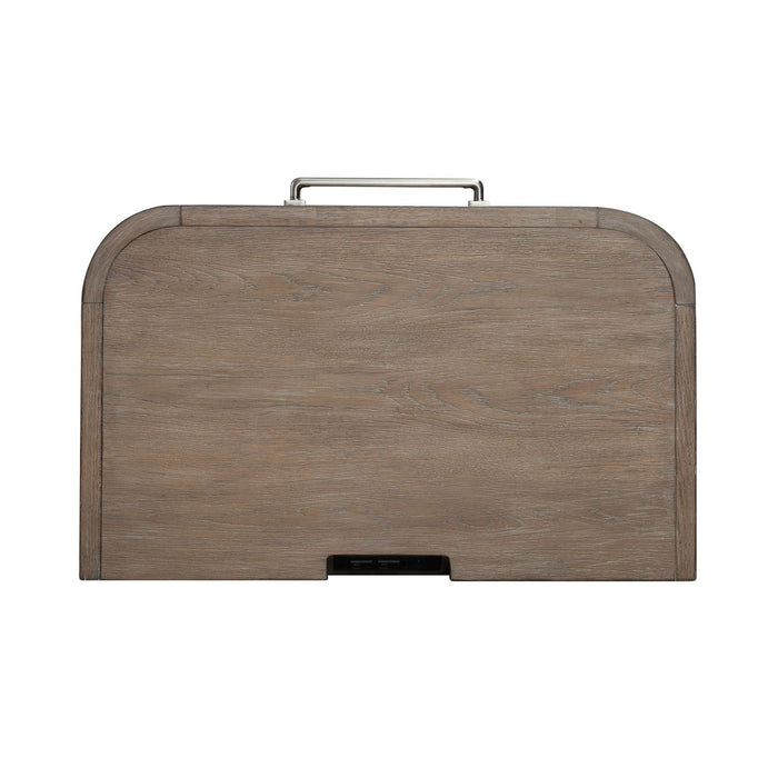 South Bend Open Nightstand w/ Charging Station in Burnished Clay