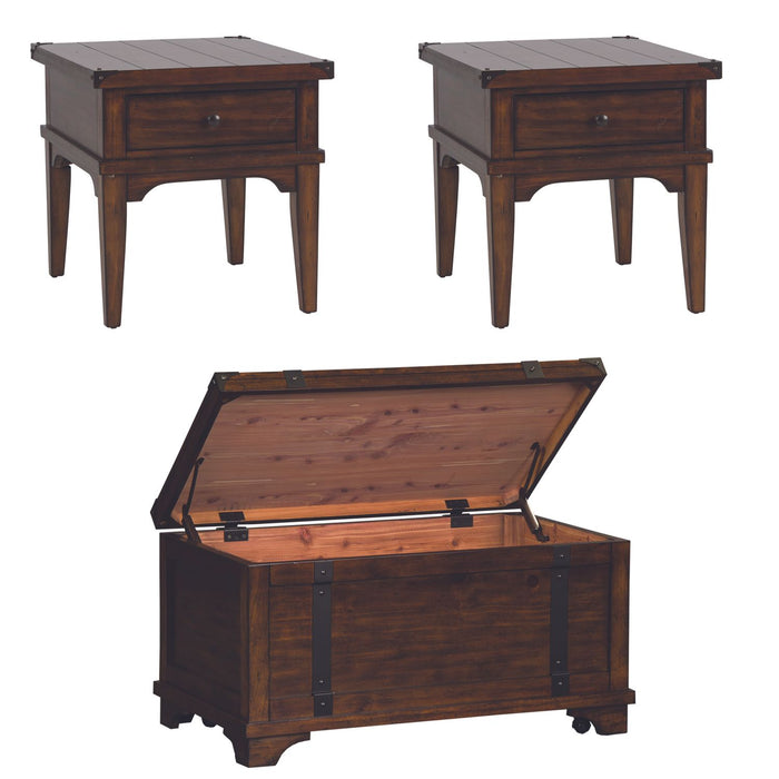 Aspen Skies 3 Piece Set (1-Cocktail 2-End Tables)