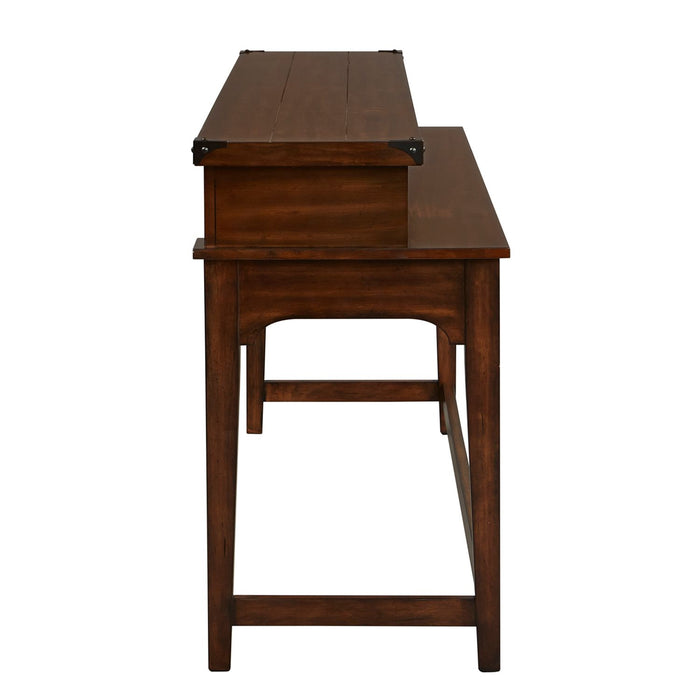 Aspen Skies Console Bar Table in Russet Brown