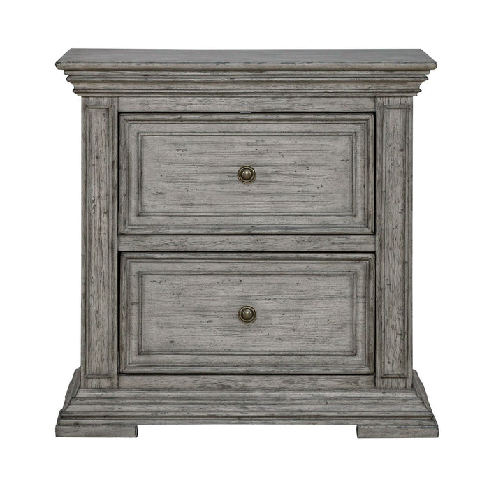 Big Valley 2 Drawer Night Stand w/ Charging Station