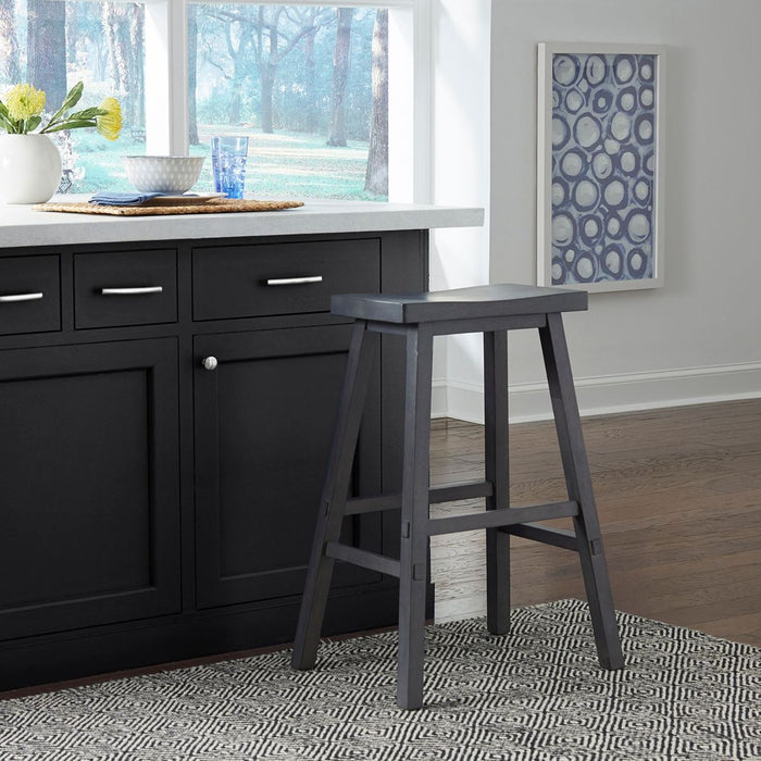 Liberty Furniture Creations II 30 Inch Sawhorse Stool in Slate (Set of 2)