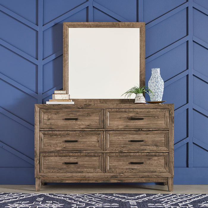 Ridgecrest King California Panel Bed, Dresser & Mirror, Night Stand
