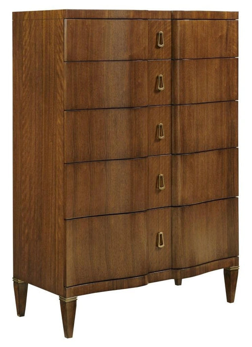 American Drew Vantage Stafford 5 Drawer Chest in Medium Stain