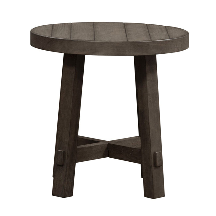 Modern Farmhouse Splay Leg Round End Table image