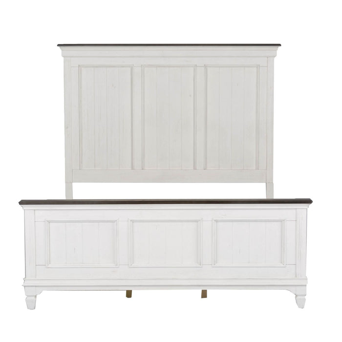Allyson Park King Panel Bed, Dresser & Mirror, Night Stand