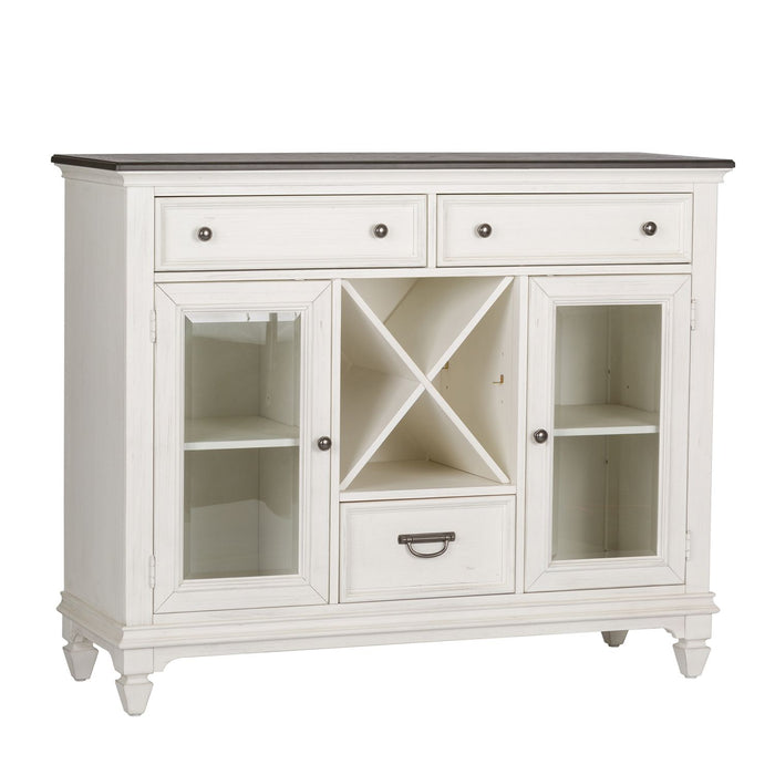 Allyson Park Buffet in White with Charcoal