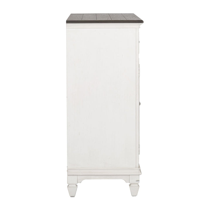 Allyson Park Buffet in White with Charcoal