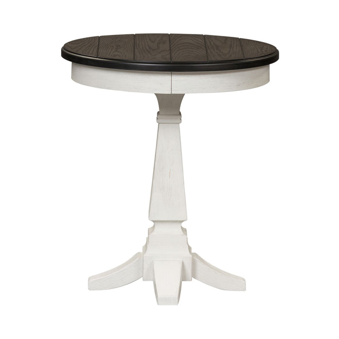 Allyson Park Chair Side Table in Wirebrushed White image